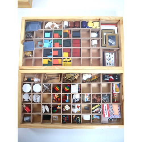 36 - Large collection of sorted dolls house accessories, food, plates, books, toys etc