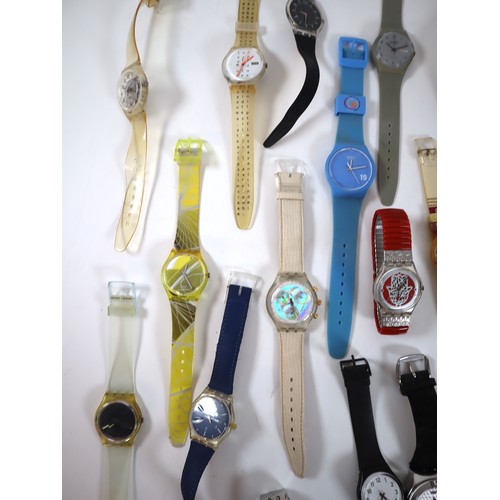 39 - Large collection of vintage collectable Swatch Watches