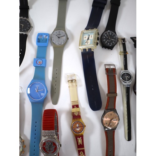 39 - Large collection of vintage collectable Swatch Watches