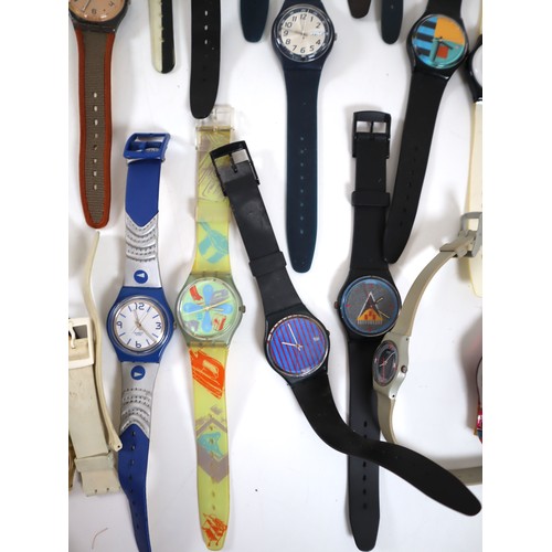 39 - Large collection of vintage collectable Swatch Watches