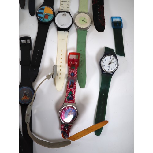 39 - Large collection of vintage collectable Swatch Watches