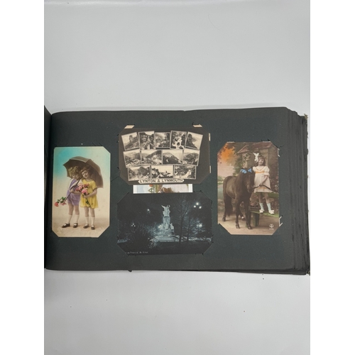 58 - Early 20th Century Postcard Album with approximately 700 various postcards of Social History / Locat... 