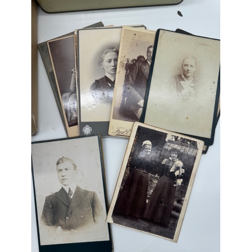 60 - Quantity of black & white family photographs and photographic cabinet cards, circa late 19th century... 