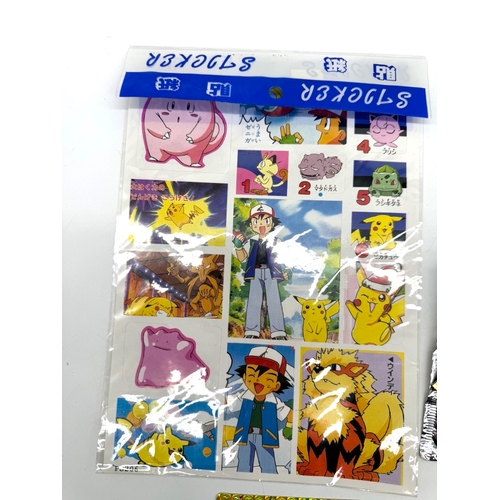 61 - Vintage Japanese Nintendo Pokemon / Pocket Monster Sealed Sticker sheet, Japanese Bandai Pocket Mons... 