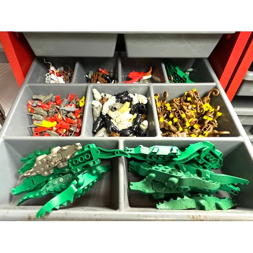 194 - 15 x Rare Vintage Large Official Lego Storage Tray Units 851917 - Wooden Storage Boxes with plastic ... 