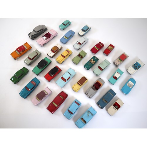 40 - Collection of Dinky & Corgi Toys die-cast model cars - some with early jewel eyes