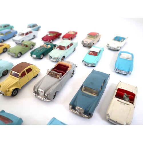 40 - Collection of Dinky & Corgi Toys die-cast model cars - some with early jewel eyes