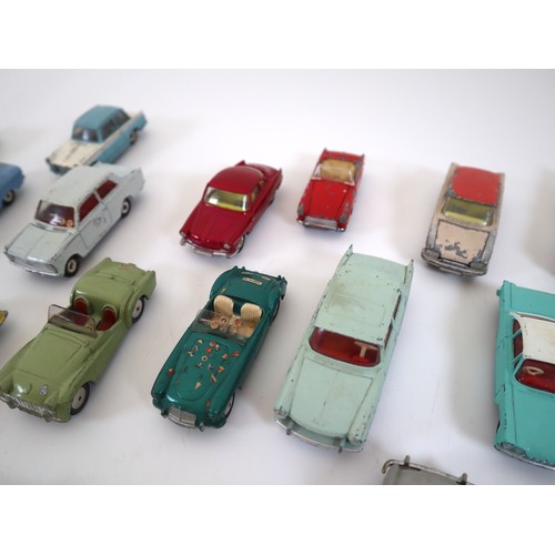 40 - Collection of Dinky & Corgi Toys die-cast model cars - some with early jewel eyes