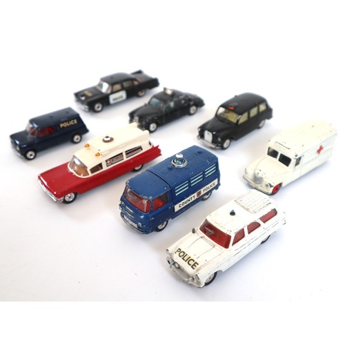 43 - Collection of Corgi & Dinky Toy Model die cast service vehicles Police , Ambulance