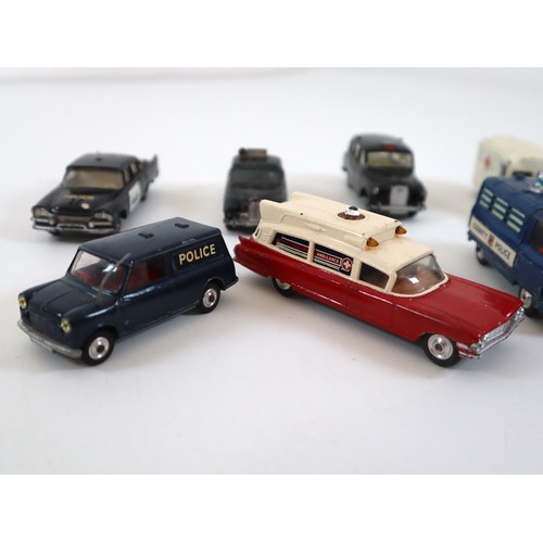 43 - Collection of Corgi & Dinky Toy Model die cast service vehicles Police , Ambulance