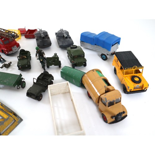 49 - Various Corgi , Dinky & other die cast models including Military, Fire Brigade  etc