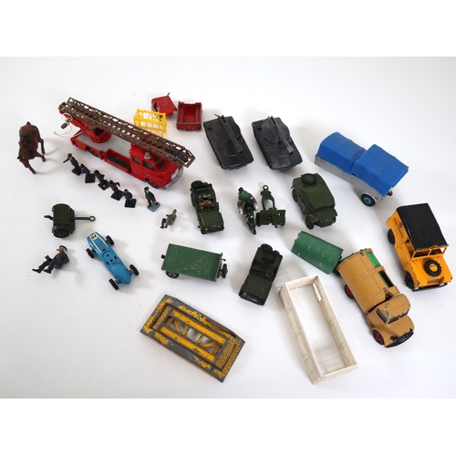 49 - Various Corgi , Dinky & other die cast models including Military, Fire Brigade  etc