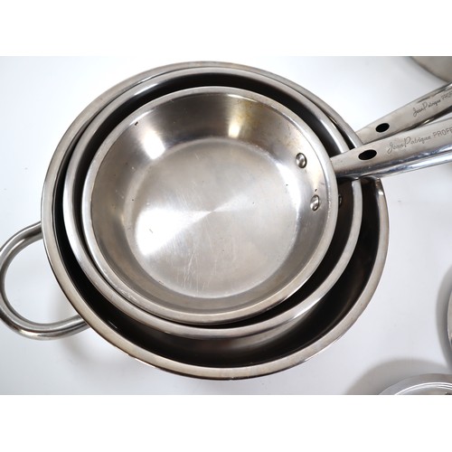 52 - 7 piece set of Jean Partrique Professional Stainless Steel Pots & Pans + Kuhn Rikon Duromatic Pressu... 