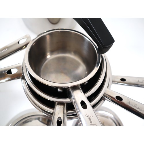 52 - 7 piece set of Jean Partrique Professional Stainless Steel Pots & Pans + Kuhn Rikon Duromatic Pressu... 