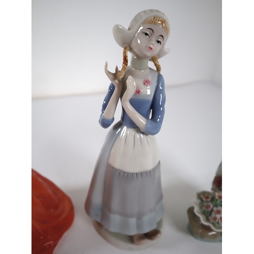 55 - Coalport, Lladro, Cemark Porcelain Female Ceramic Ornaments