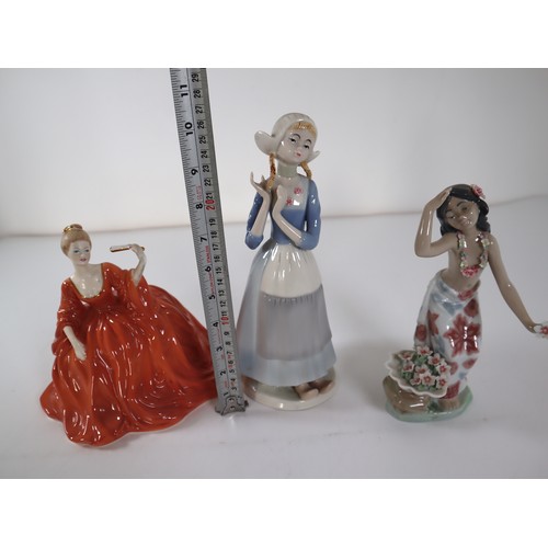 55 - Coalport, Lladro, Cemark Porcelain Female Ceramic Ornaments