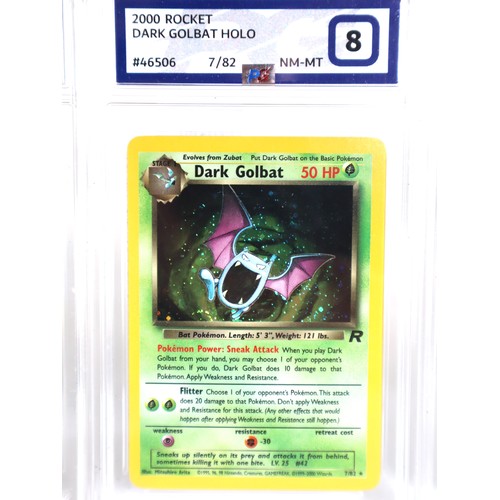 60B - Pokemon TCG : Three graded cards Lt Surge Magneton Holo, Gym Heros 8/132 PG 7, Team Rocket Dark Golb... 