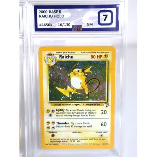 60B - Pokemon TCG : Three graded cards Lt Surge Magneton Holo, Gym Heros 8/132 PG 7, Team Rocket Dark Golb... 