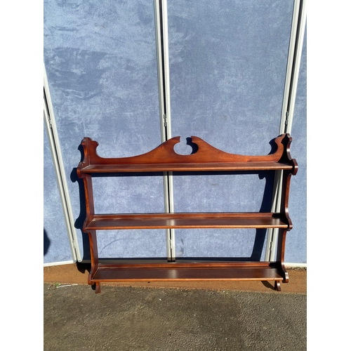 648 - Mahogany plate rack