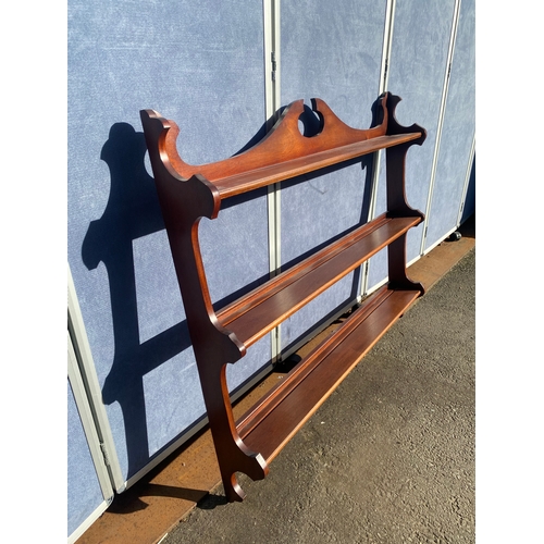 648 - Mahogany plate rack