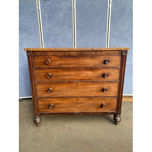 656 - Beautiful Antique Four drawer chest of drawers