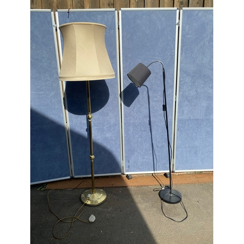 660 - Two miscellaneous metal floor lamps.