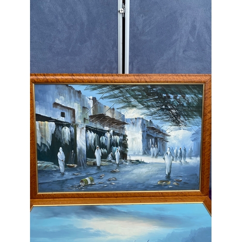 662 - Two framed landscape paintings on canvas.