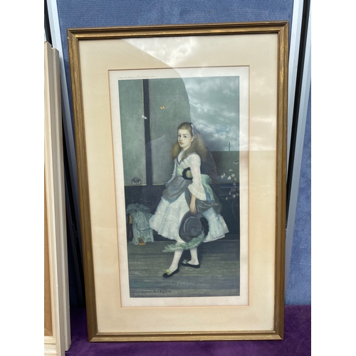 666 - An Oleograph portrait Claudine and by Marcel Dyf and Limited edition print of a girl H.Piazza