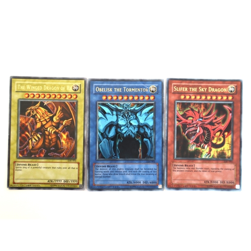 62H - Yu-Gi-Oh Trading Cards - Egyptian God Cards GBI-001 GBI-002 GBI-003 Secret Rare Set