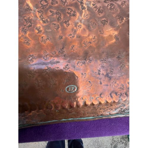 207 - Collection of Copper and wooden items including trays and an Abacus.