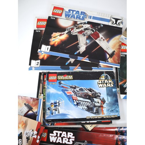 195 - LEGO Star Wars Collection of various instruction booklets from various sets from last 20 years +