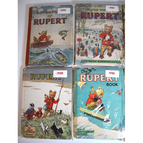 7 - Complete 1950-1959 Rupert Bear Annual's , Alfred Bestall