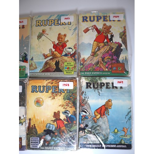 8 - Complete 1960-1969 Rupert Bear Annual's , Alfred Bestall