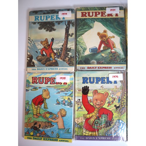 9 - Complete 1970-1979 Rupert Bear Annual's