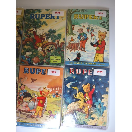 9 - Complete 1970-1979 Rupert Bear Annual's