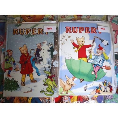 10 - Complete 1980-1989 Rupert Bear Annual's