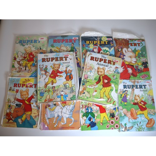 11 - Complete 1990-1999 Rupert Bear Annual's including signed 1996 Annual by John Harrold