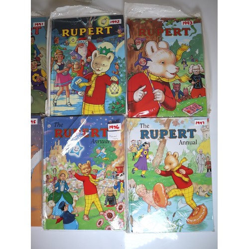 11 - Complete 1990-1999 Rupert Bear Annual's including signed 1996 Annual by John Harrold