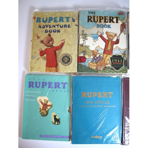 14 - Rupert Bear Limited Edition Annuals 1940, 41, 42, 43, 44, 45, 48, 1949 - Facsimiles