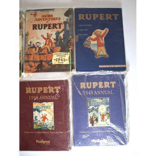 14 - Rupert Bear Limited Edition Annuals 1940, 41, 42, 43, 44, 45, 48, 1949 - Facsimiles