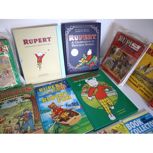 19 - Collection of Rupert Bear Books / Annuals from 1940's - 2000's including Mary Tourtell, 100 years of... 