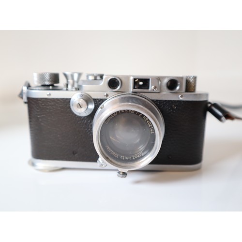 24 - Leica IIIa 1937 35mm Range Finder Camera Serial 267830 - With literature / original receipt