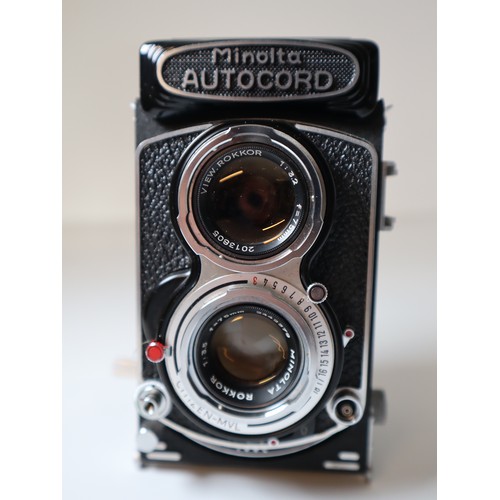 28 - Minolta Autocord TLR with 75mm f3.5 Rokkor in Citizen-MVL shutter in leather case