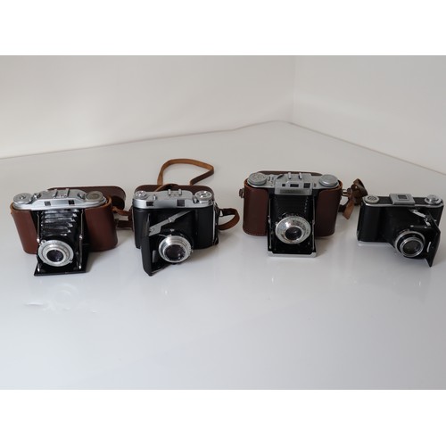 37 - Agifold Agilux, Agfa Isolette III, Baldix Balda, Voigtlander Bessa 66 Vintage Folding Cameras