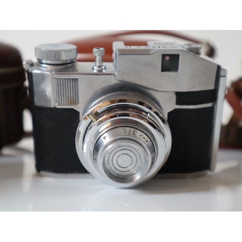 60 - Vintage 35mm Cameras - Balda Baldessa Ia, C.M.F Comet II, Braun Super Paxette w/Carl Zeiss 1:2.8 50m... 