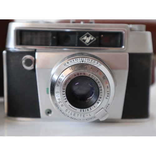 61 - Vintage 35mm Cameras - Agfa Super Silette-L, Walz Electric 18 w/ Komminar 1:1.8 4.5cm lens, Corfield... 