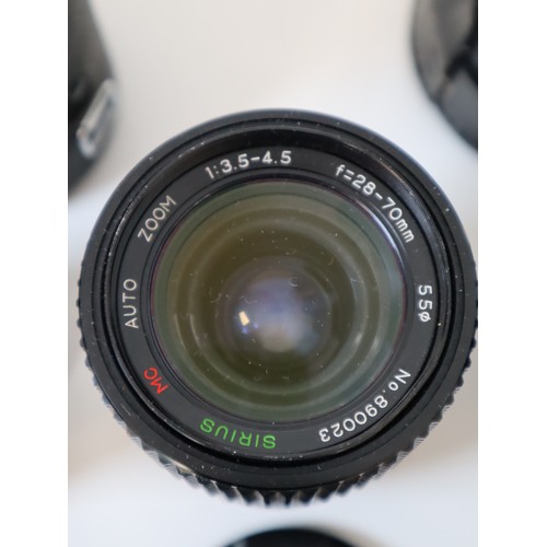 70 - Vintage Camera lenses - Sirius f3.5 -4.5 28-70mm, Takumar 1:2 55m, SMC Takumar f1.8 55mm, SMC Takuma... 