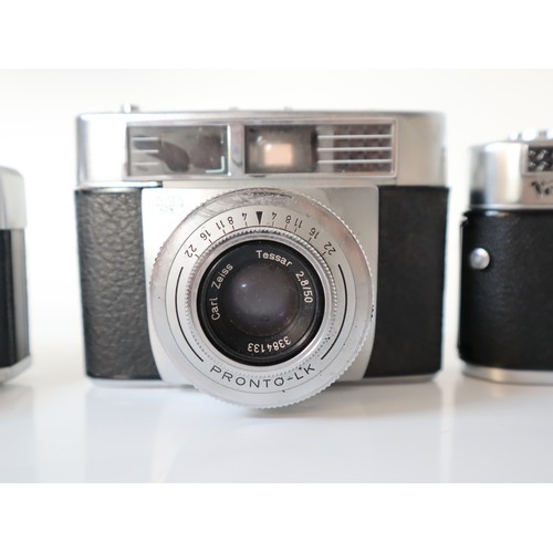 74 - Vintage 35mm Cameras - Agfa Super Silette, Voigtlander Vito BL, PAX M4, Zeiss IkonContessa LK