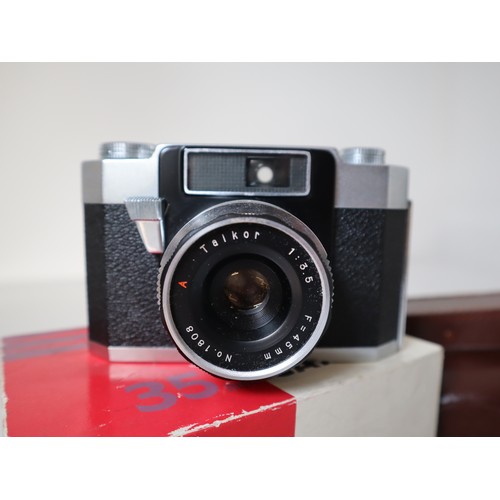 87 - Welmy 35mm Camera w/ Taikor 1:3.5 45mm Lens + Exakta Varex IIb w/ Carl Zeiss 2.8 50mm lens , both wi... 