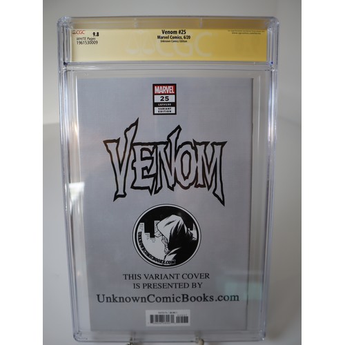 102 - Venom 25 Marvel Comics Signed by Tyler Kirkham Unknown Comics Edition CGC Grade 9.8